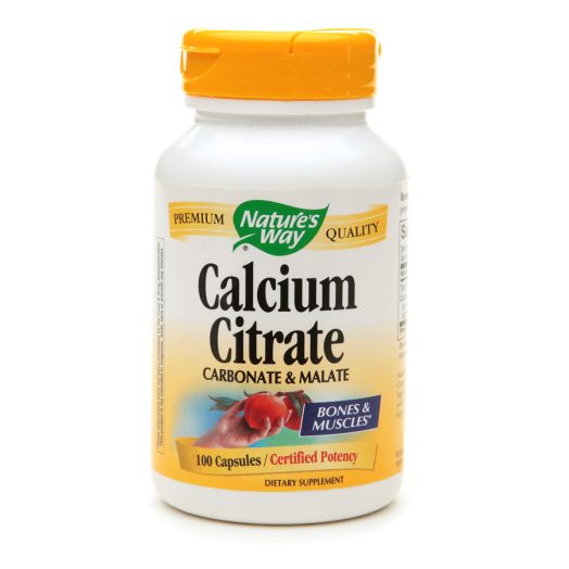 Nature's Way Calcium Citrate Dietary Supplement Capsules
