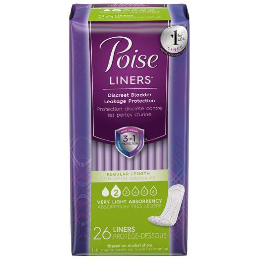 Poise Liners, Very Light Absorbency Regular Length