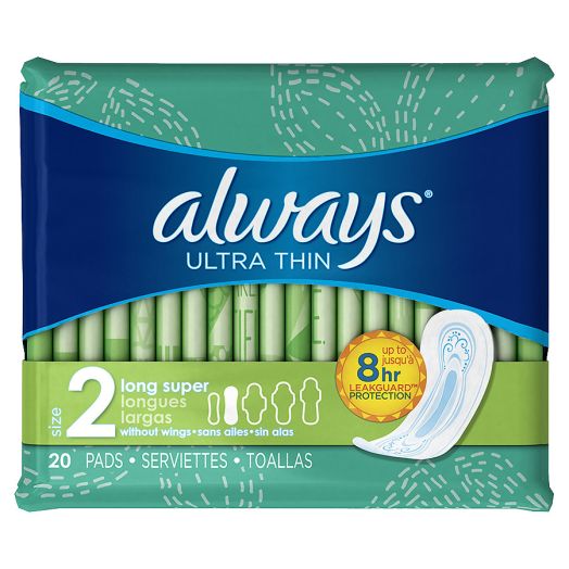 Always Ultra Thin Pads without Wings Long Super