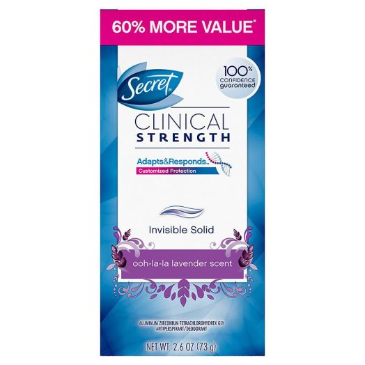 Secret Clinical Strength Invisible Solid Antiperspirant & Deodorant Ooh-La-La-Lavender