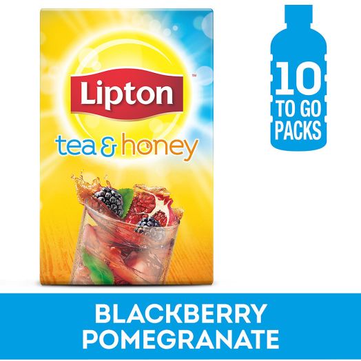 Lipton Tea and Honey Iced Green Tea To-Go Packets Blackberry Pomegranate