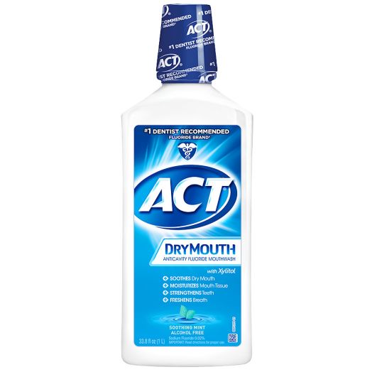 ACT Total Care Dry Mouth Anticavity Mouthwash Soothing Mint