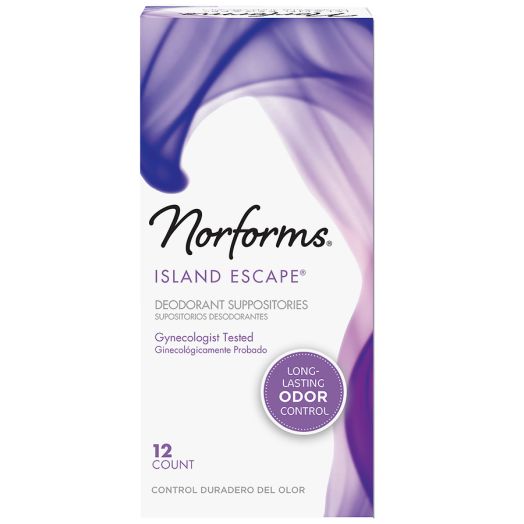Norforms Feminine Deodorant Suppositories Island Escape