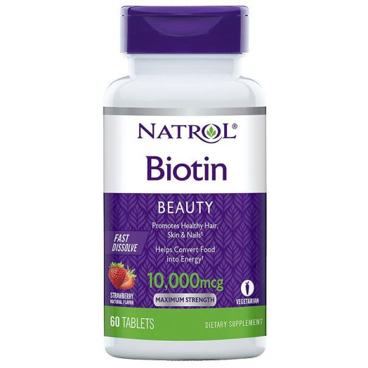 Natrol Biotin 10,000 mcg Fast Dissolve, Tablets Strawberry