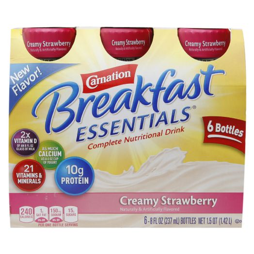 Carnation Breakfast Essentials Complete Nutritional Drink Creamy Strawberry
