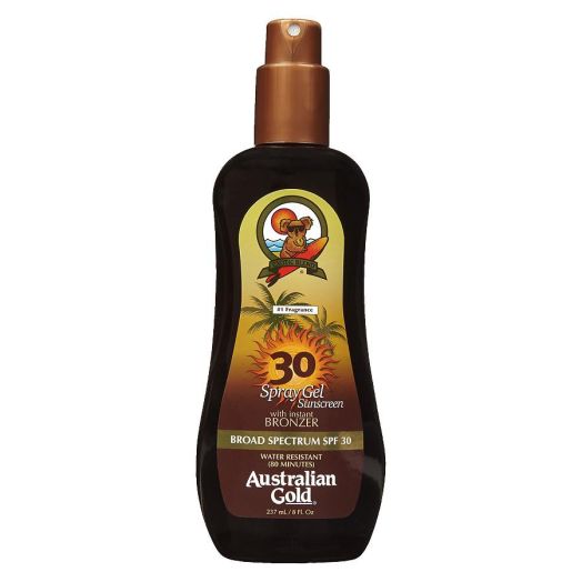Australian Gold Spray Gel with Instant Bronzer, SPF 30 (Packaging May Vary)