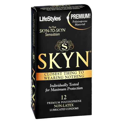 LifeStyles Skyn Premium Polyisoprene Non-Latex Lubricated Condoms