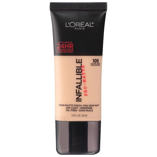 L'Oreal Paris Infallible Pro-Matte Liquid Foundation Makeup,Natural Beige
