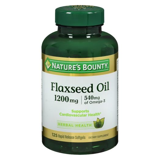 Nature's Bounty Flaxseed Oil 1200 mg Dietary Supplement Softgels