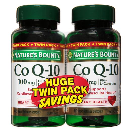Nature's Bounty Q-Sorb CoQ10 100 mg Dietary Supplement Softgels Twinpack
