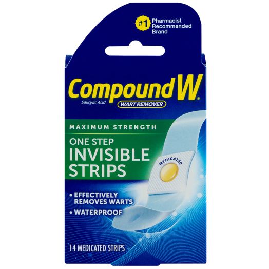 Compound W One Step Invisible Wart Remover Strips