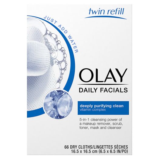 Olay Daily Facials Deeply Clean Wipes, 4-in-1 Water Activated Cloths