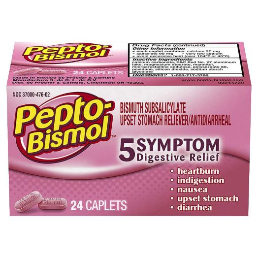 Pepto-Bismol Upset Stomach Reliever/Antidiarrheal Caplets