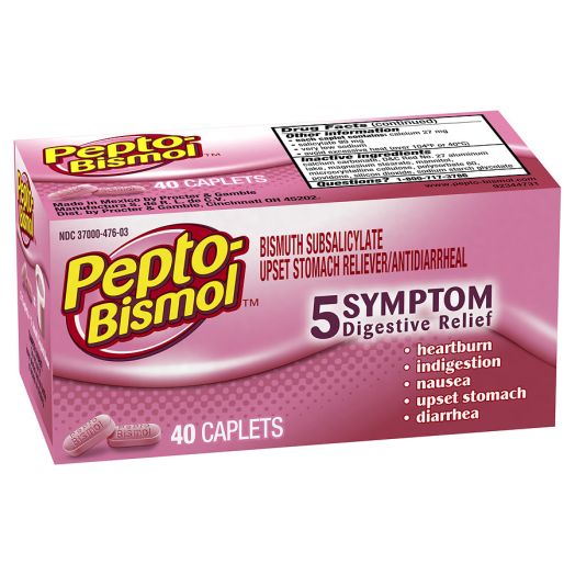 Pepto-Bismol Upset Stomach Reliever/Antidiarrheal Caplets