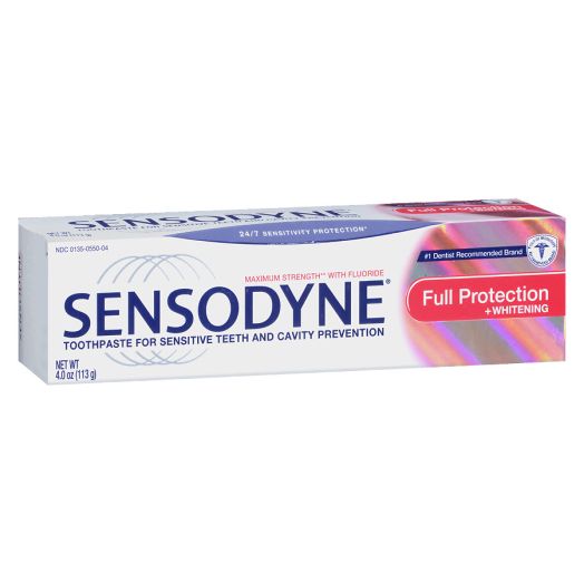 Sensodyne Full Protection + Whitening Toothpaste for Sensitive Teeth & Cavity Prevention