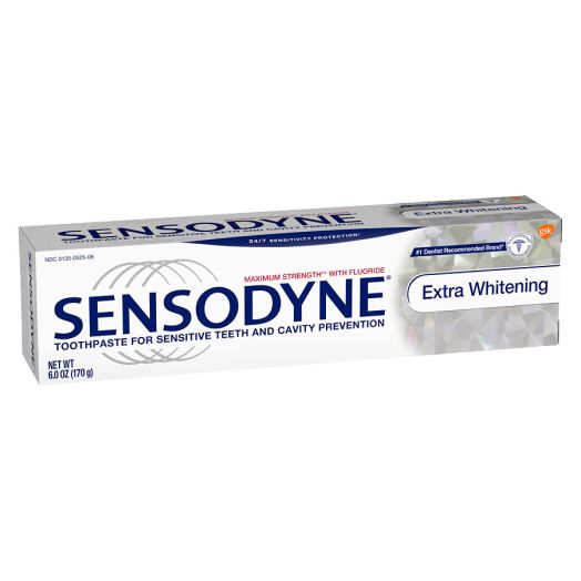 Sensodyne Extra Whitening Toothpaste for Sensitive Teeth & Cavity Prevention