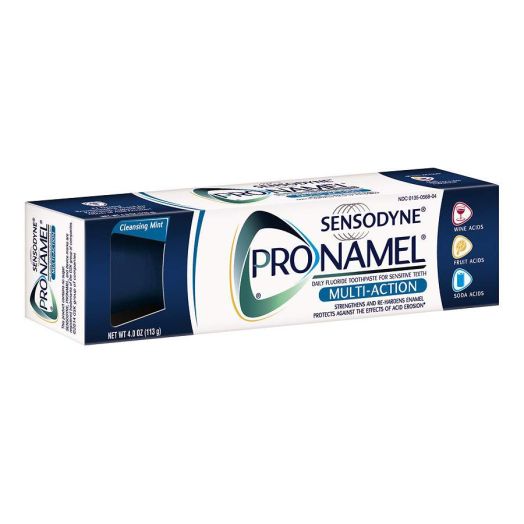 Sensodyne ProNamel Multi-Action Daily Fluoride Toothpaste for Sensitive Teeth Cleansing Mint