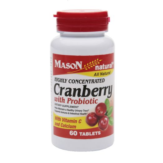 Mason Natural Highly Concentrated Cranberry with Probiotic, Tablets