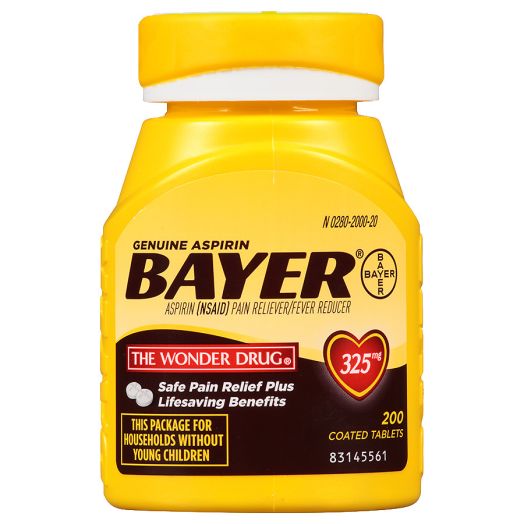 Bayer Aspirin Pain Reliever, 325mg Tablets, Easy Open Cap, Value Size