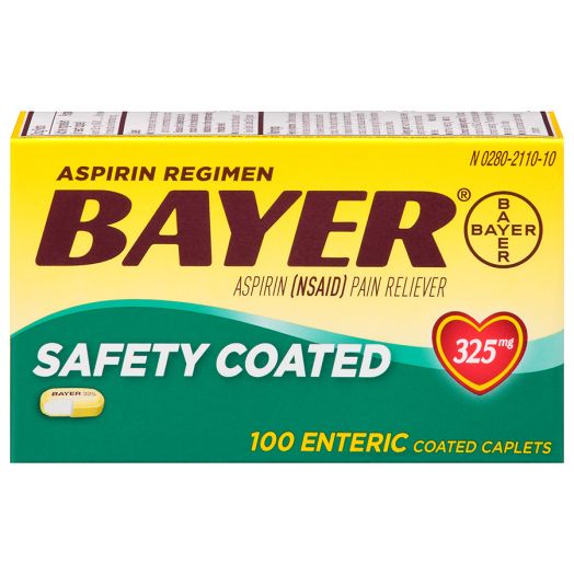 Bayer Aspirin Regimen, Safety Coated Enteric Caplets