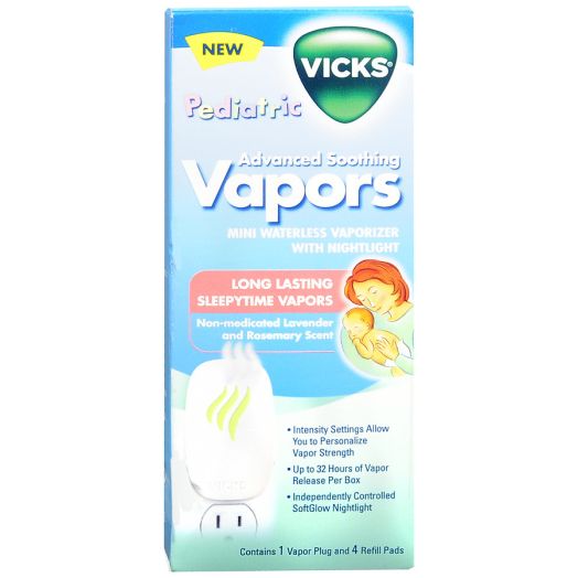 Vicks Advanced Soothing Vapors Mini Waterless Vaporizer with Nightlight