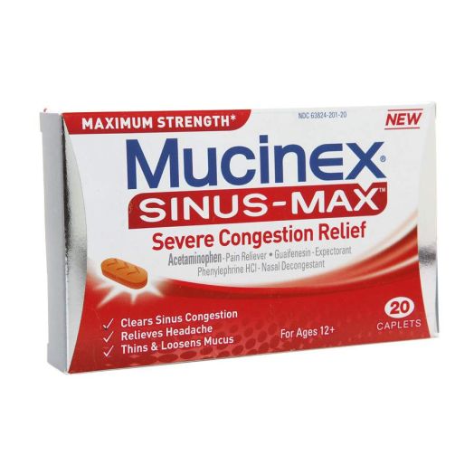 Mucinex Sinus-Max Severe Congestion Relief Caplets