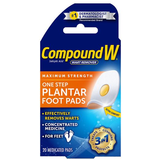 Compound W One Step Plantar Pads, Wart Remover