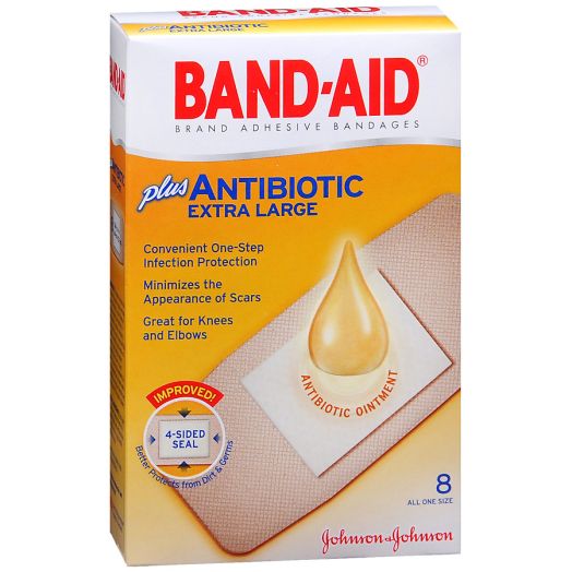 Band-Aid Plus Antibiotic Adhesive Bandages Extra Large