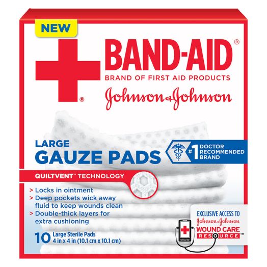 Band-Aid First Aid Gauze Pads Large (4 Inch x 4 Inch)