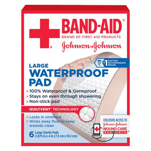Band-Aid Waterproof Gauze Pad Large