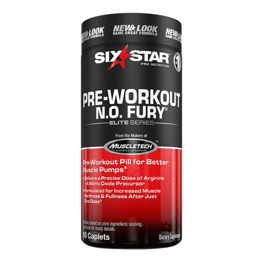 Six Star N.O. Fury Dietary Supplement Caplets