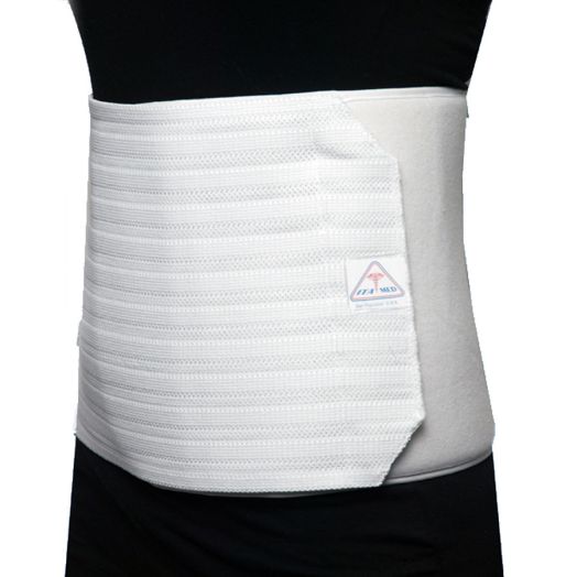 ITA-MED Women's Breathable Elastic Abdominal Binder, 12 Inch White,White