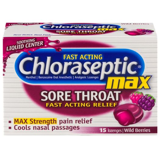 Chloraseptic Max Sore Throat Lozenges Berry