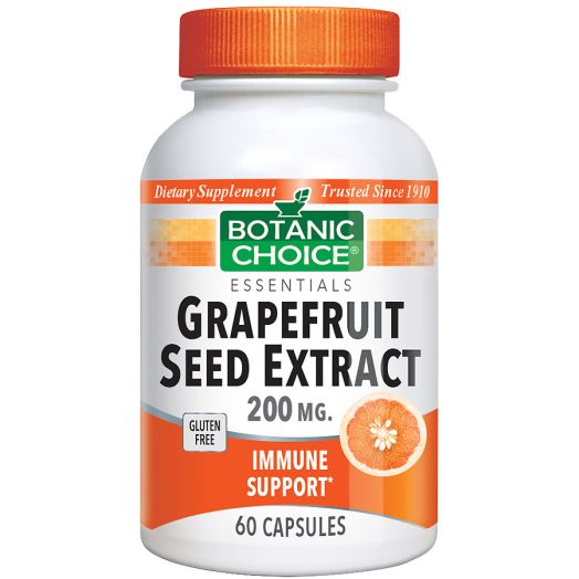 Botanic Choice Grapefruit Seed Extract 200 mg Dietary Supplement Capsules