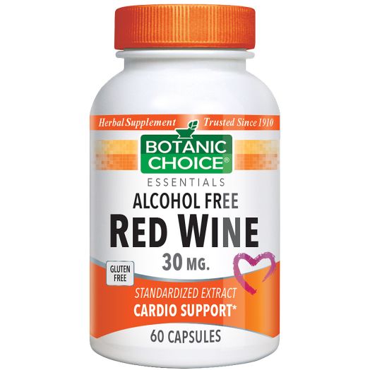 Botanic Choice Red Wine 30 mg Herbal Supplement Capsules