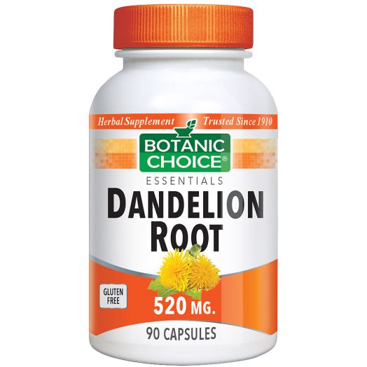 Botanic Choice Dandelion Root 520 mg Herbal Supplement Capsules