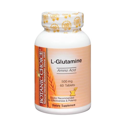 Botanic Choice L-Glutamine 500 mg Dietary Supplement Tablets