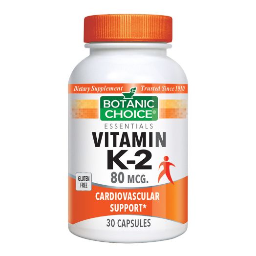 Botanic Choice Vitamin K-2 80 mcg Dietary Supplement Capsules