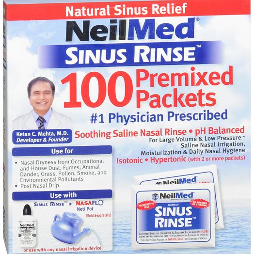 NeilMed Sinus Rinse Saline Nasal Rinse Premixed Packets