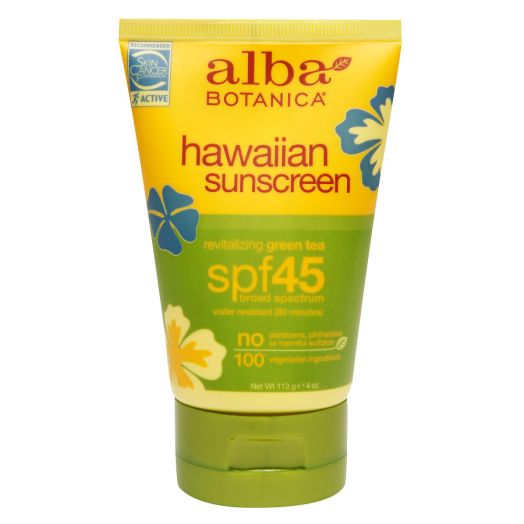 Alba Botanica Hawaiian Natural Sunblock SPF 45 Revitalizing Green Tea