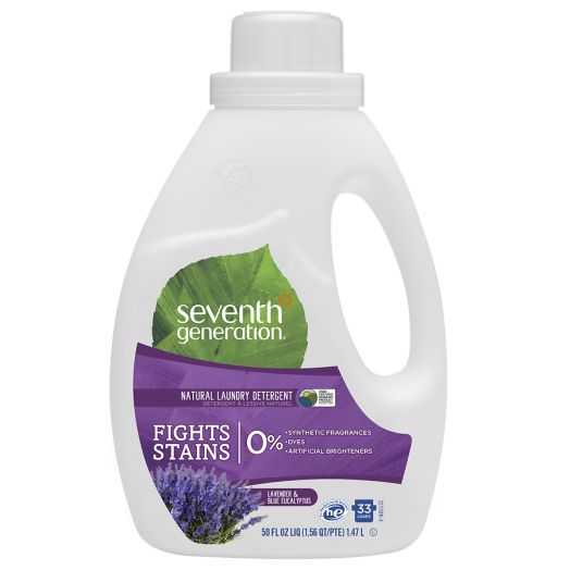Seventh Generation Natural Liquid Laundry Detergent, 2X Concentrated, 33 Loads Blue Eucalyptus & Lavender