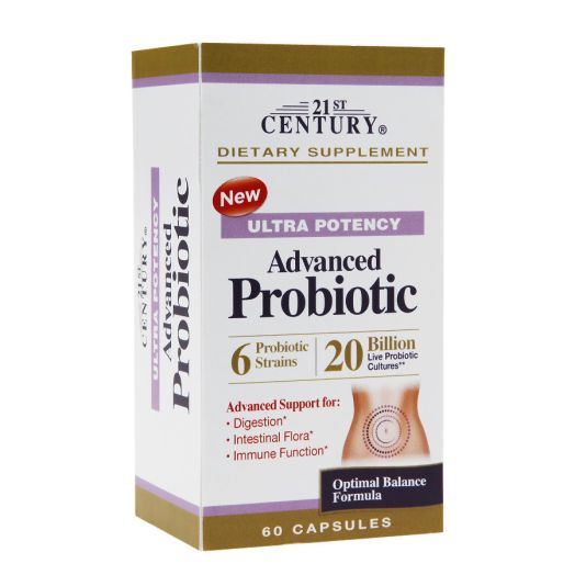 21st Century Ultra Potency Advanced Probiotic 20 Billion Live Probiotic Cultures, Capsules