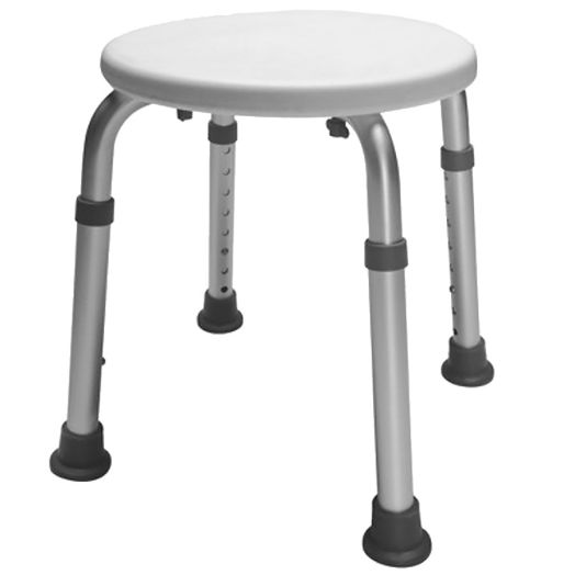 Essential Medical Bath Safety Height Adjustable Round Bath Stool