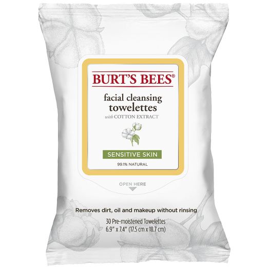 Burt's Bees Sensitive Facial Cleansing Towelettes with Cotton Extract