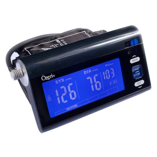 Ozeri BP3T Upper Arm Blood Pressure Monitor with Intelligent Hypertension Detection Black