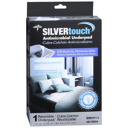Medline Silvertouch Antimicrobial Underpad 32 in.  x 36 in.