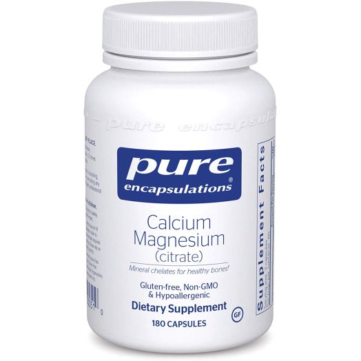 Pure Encapsulations - Calcium Magnesium (Citrate) - Highly-Absorbable, Hypoallergenic Calcium Supplement with Magnesium - 180 Capsules