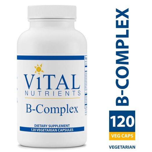 Vital Nutrients - B-Complex - Balanced High Potency B Vitamin Complex - Supports Energy Production, Metabolism and Heart Health - Gluten Free - 120 Vegetarian Capsules