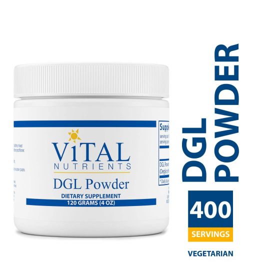 Vital Nutrients - DGL Powder - Nutritional Support for the Stomach and Intestinal Tract Lining - Gluten Free - Vegetarian - 120 grams