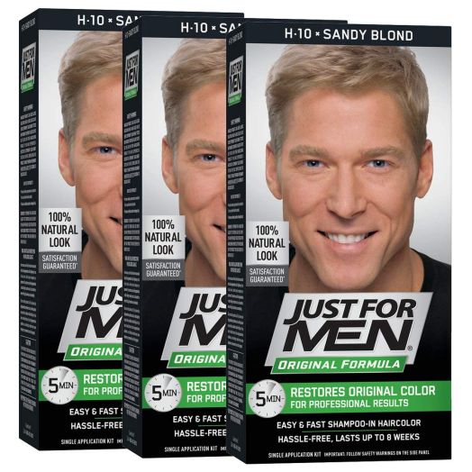 Just For Men Original Formula Men's Hair Color, Sandy Blond (Pack of 3)